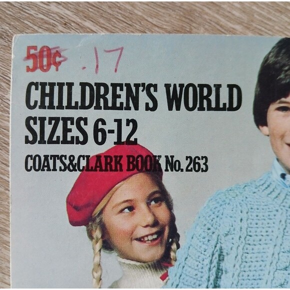 Vintage Coats&Clark 1977 Red Heart Children's Poncho Patterns Pamphlet No. 263 - Picture 7 of 10